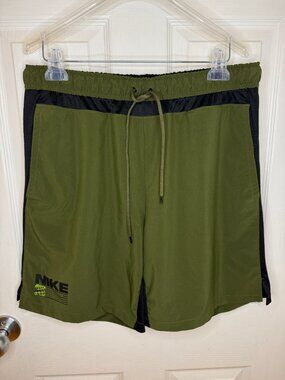Nike Dri-Fit Moss Green Training Shorts Standard Fit CZ2576-326 Size Large